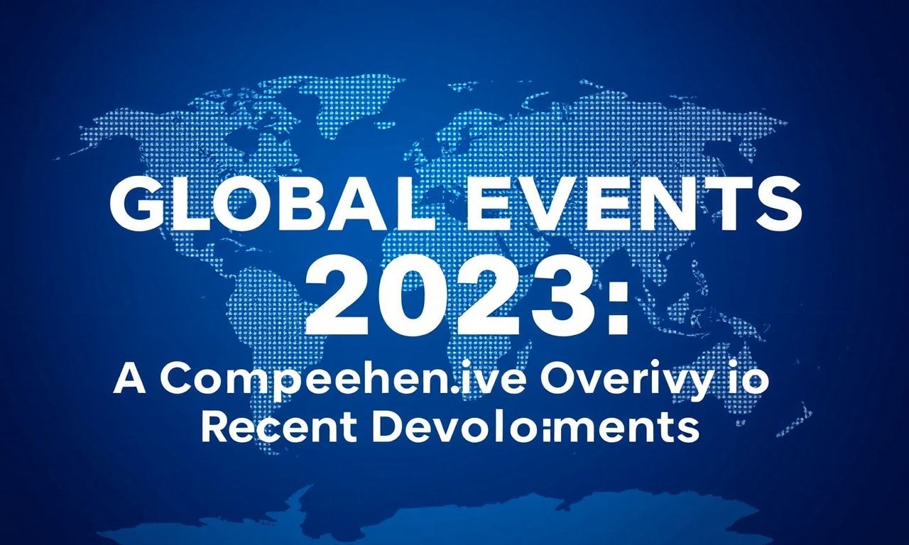 Global Events 2023: A Comprehensive Overview of Recent Developments