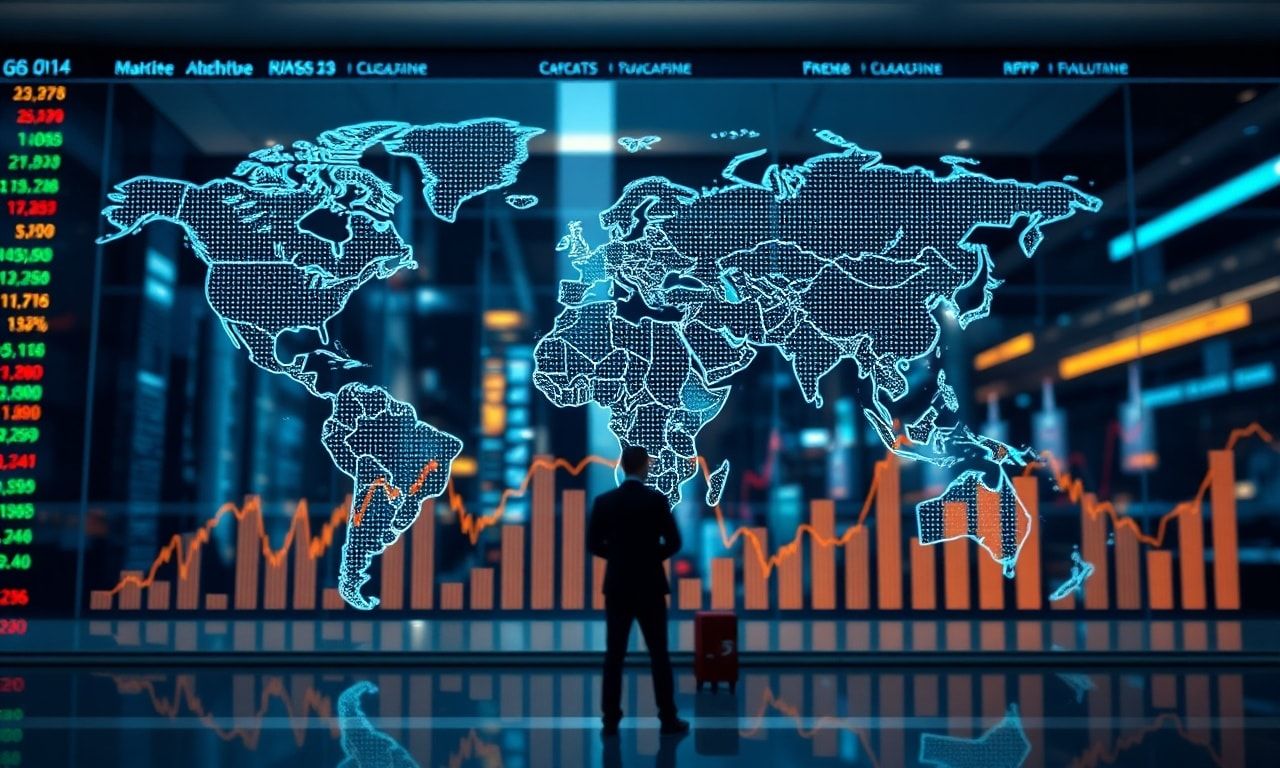 Global markets experience volatility amidst geopolitical tensions and economic uncertainty.