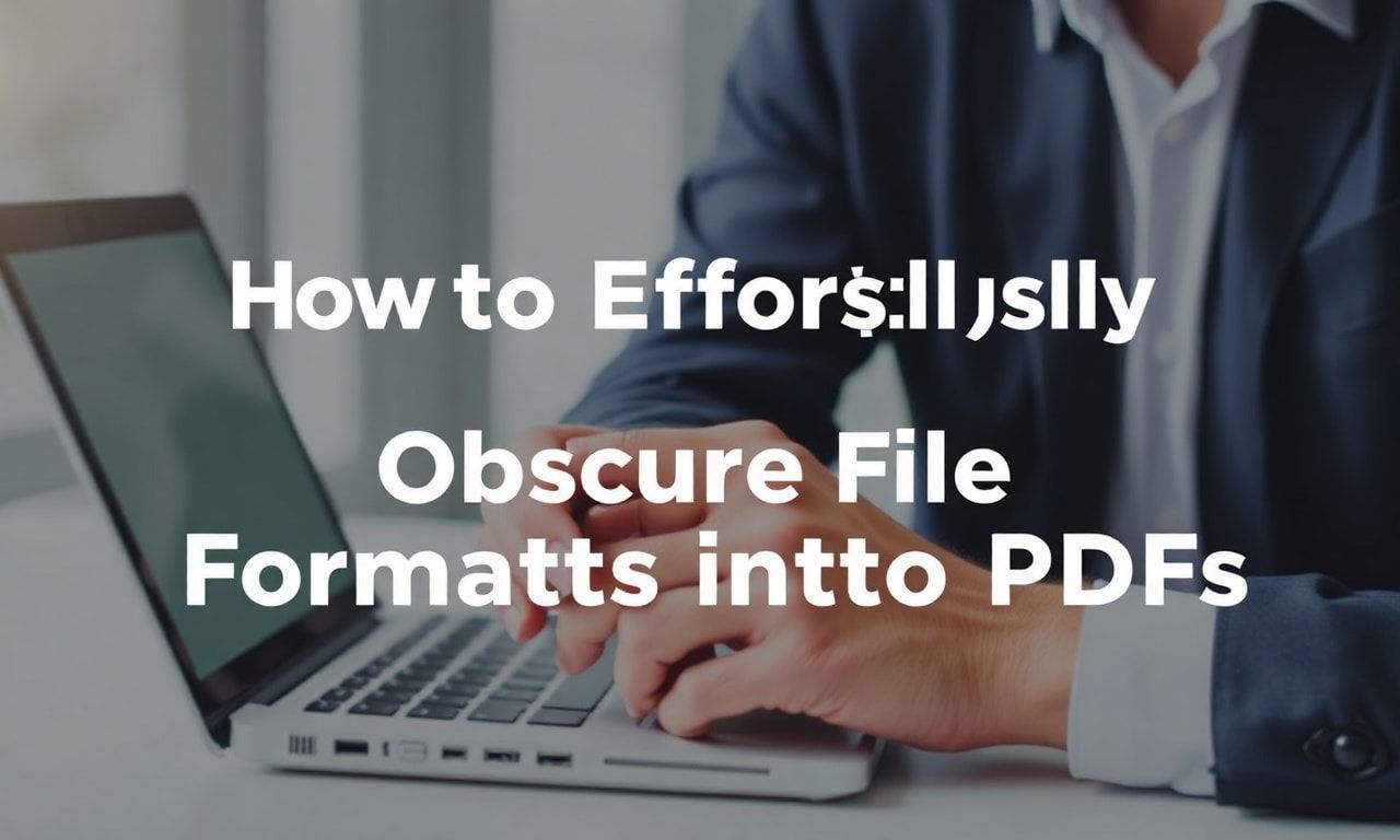 How to Effortlessly Convert Obscure File Formats into PDFs