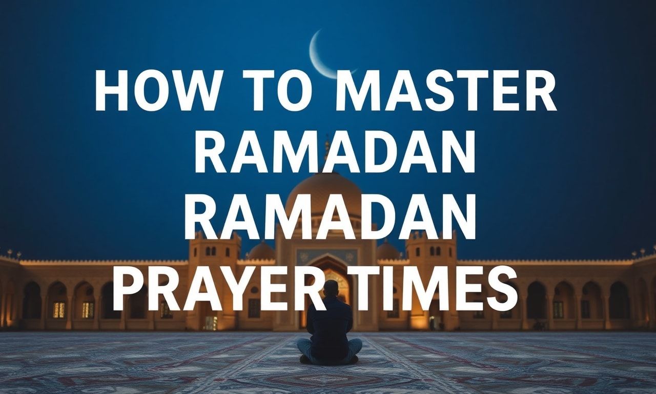 How to Master Ramadan Prayer Times