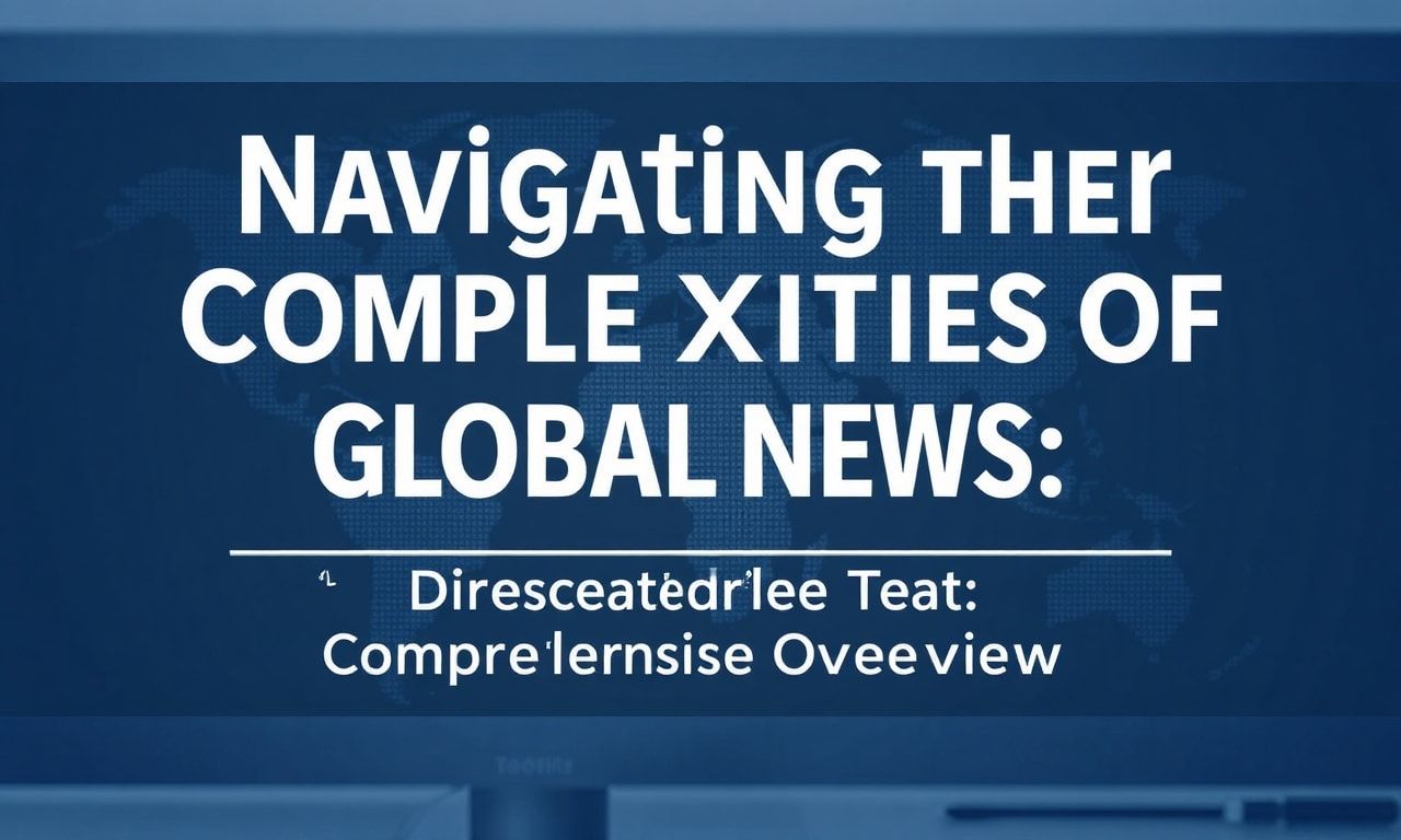 Navigating the Complexities of Global News: A Comprehensive Overview