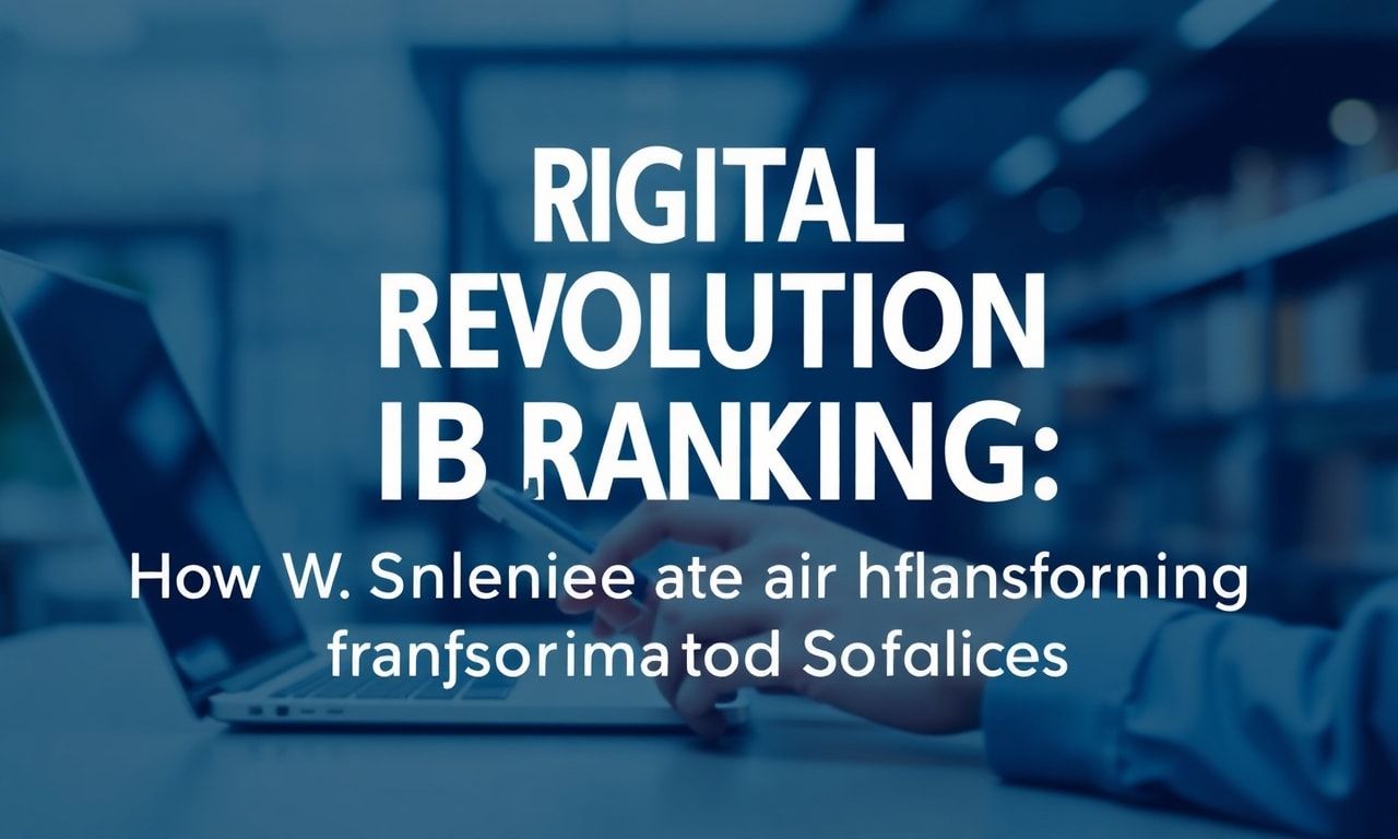 The Digital Revolution in Banking: How Online Platforms Are Transforming Financial Services