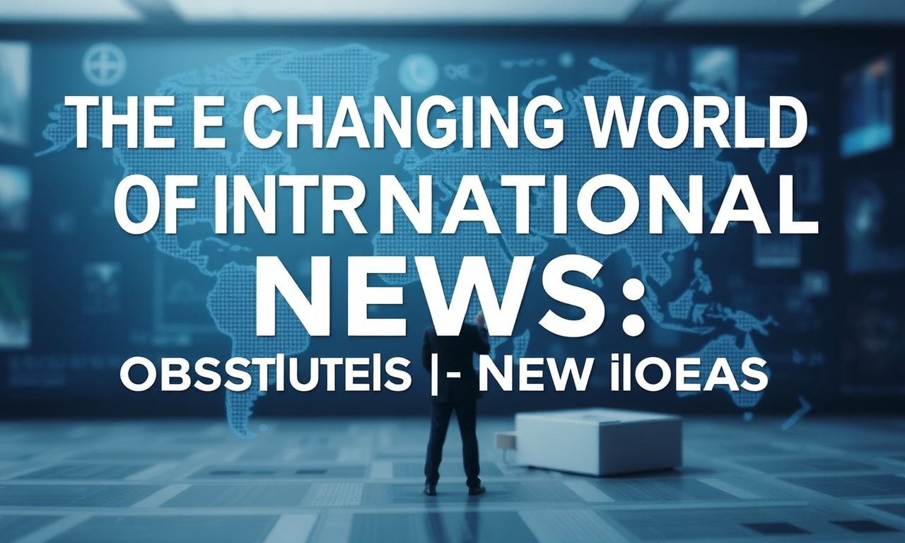 The Changing World of International News: Obstacles and New Ideas