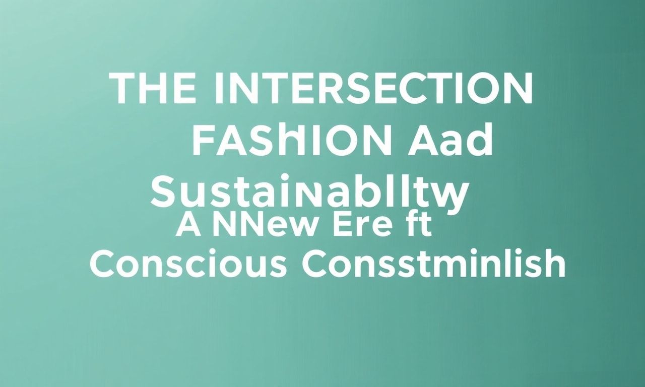 The Intersection of Fashion and Sustainability: A New Era of Conscious Consumerism