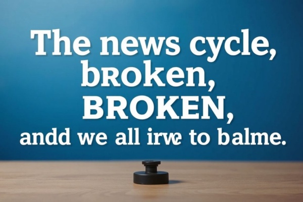 The news cycle is broken, and we're all to blame.