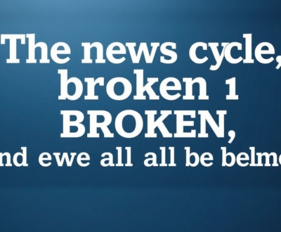 The news cycle is broken, and we are all to blame.