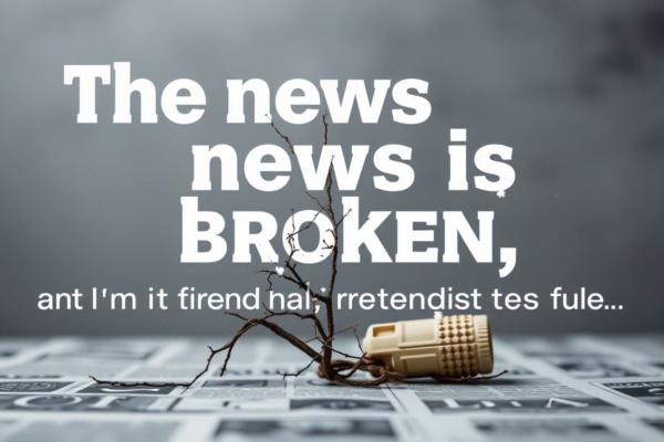 The news is broken, and I'm tired of pretending it's not.