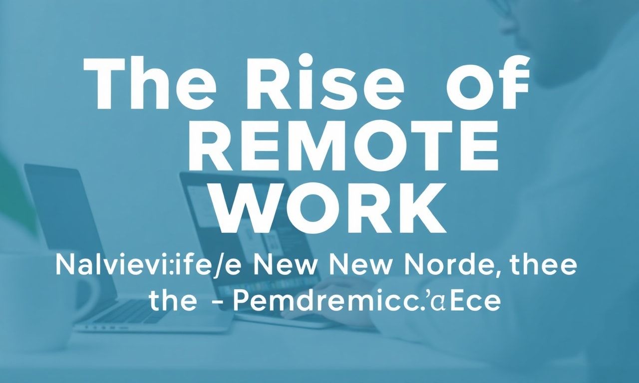The Rise of Remote Work: Navigating the New Normal in the Post-Pandemic Era