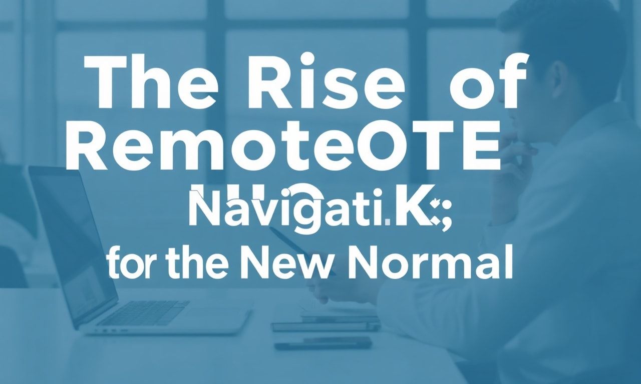 The Rise of Remote Work: Navigating the New Normal