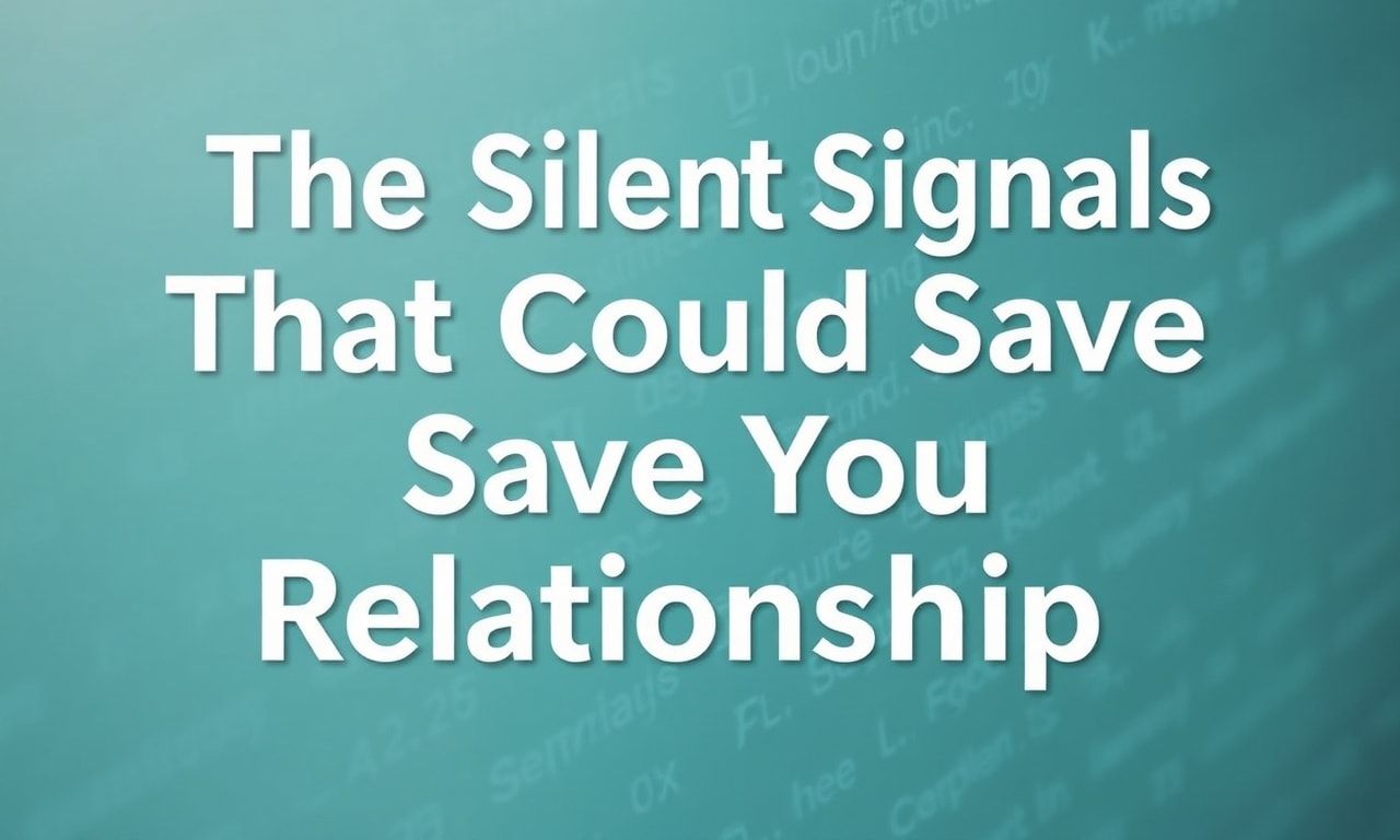 The Silent Signals That Could Save Your Relationship