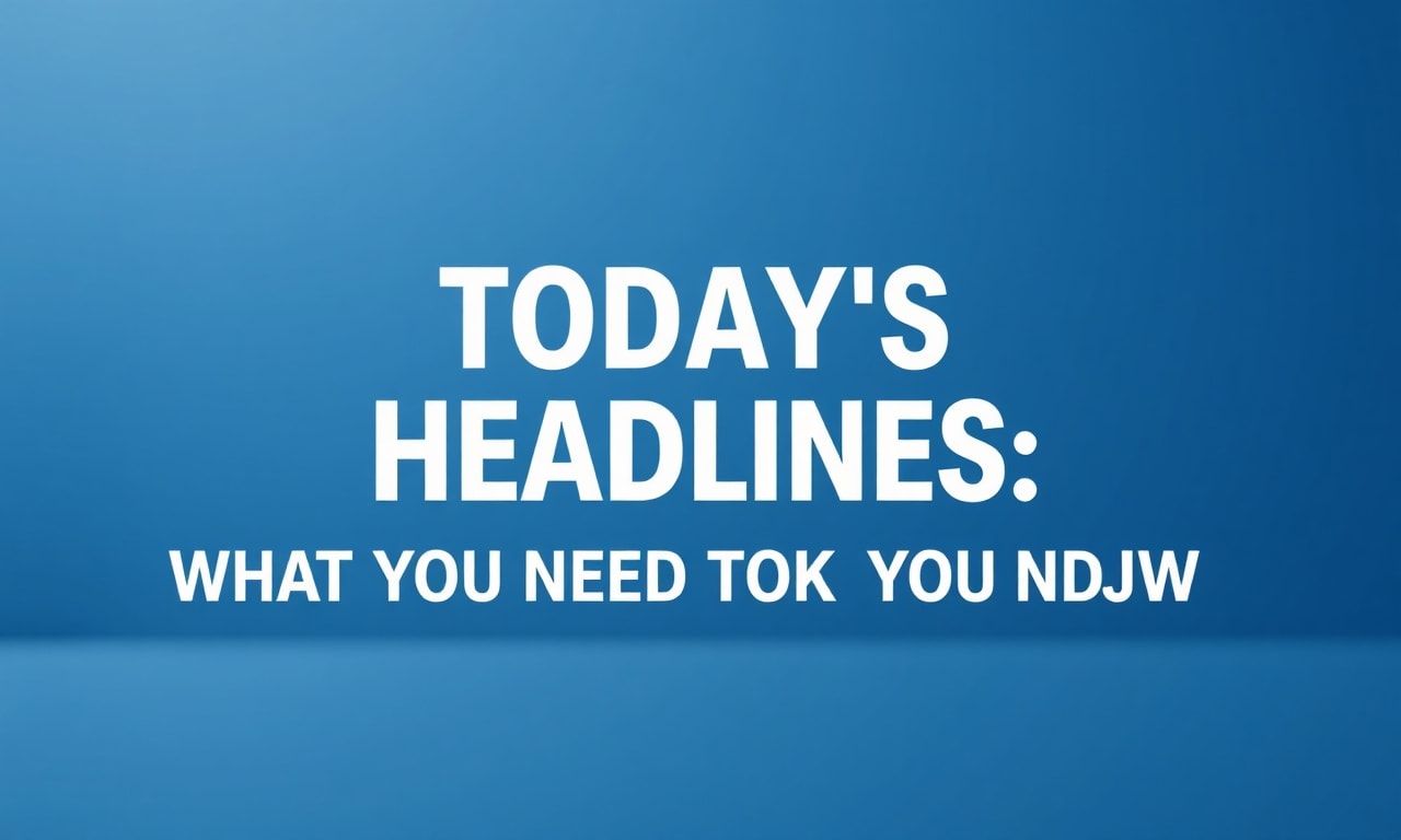Today's Headlines: What You Need to Know Right Now