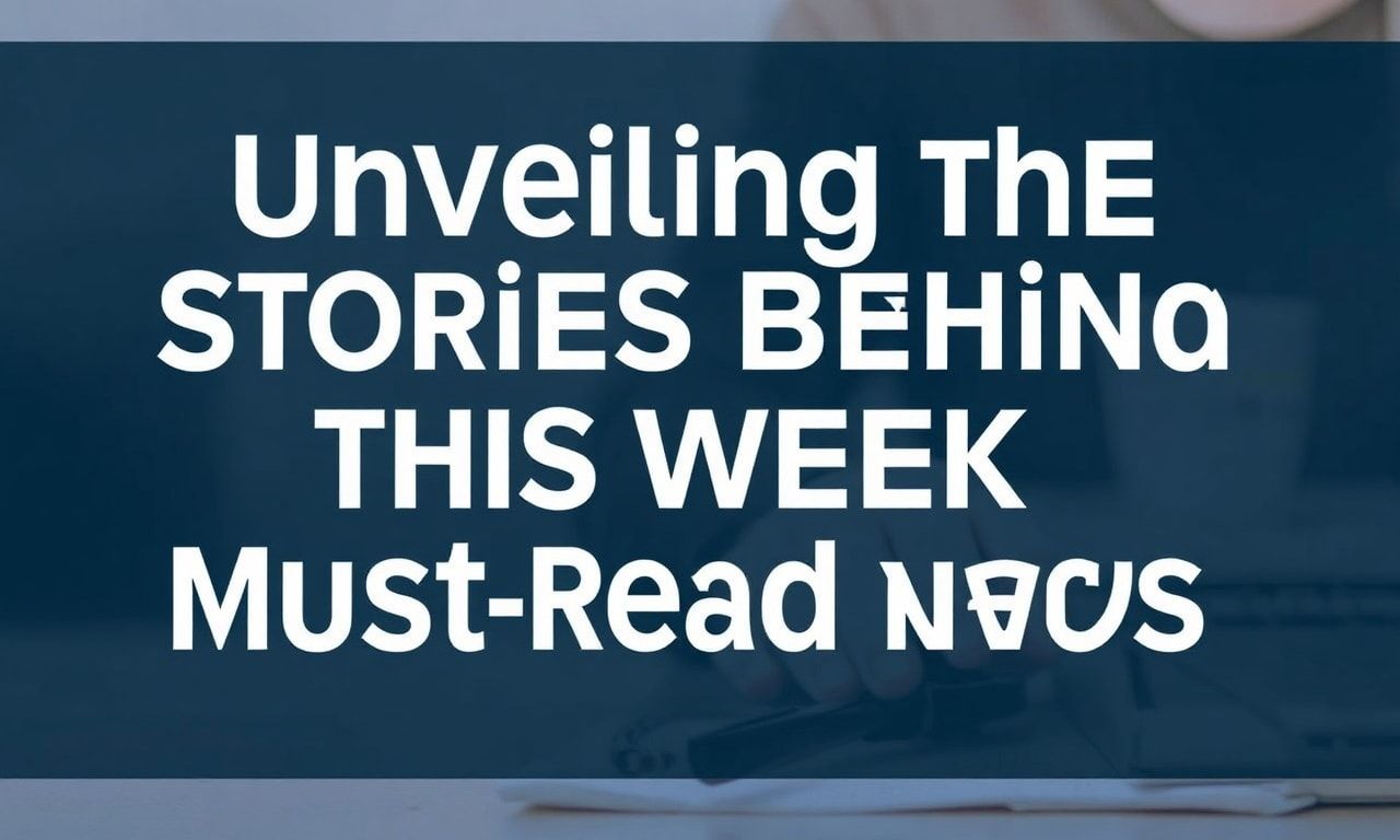 Unveiling the Stories Behind This Week's Must-Read News